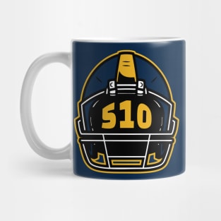 Retro Football Helmet 510 Area Code Berkeley California Football Mug